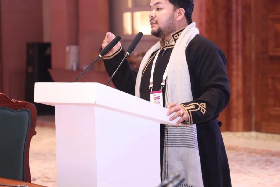 After winning the UT-level Declamation Contest, Mr. Mohammad Tawheed (6th Semester, GDC Kargil)